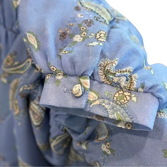 Lulu’s Wondrous Water Lilies Periwinkle Blue Paisley Print Dress - Size M - Picture 8 of 8